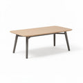 Table basse en bois de chêne avec structure en métal 120 x 80 x 75cm