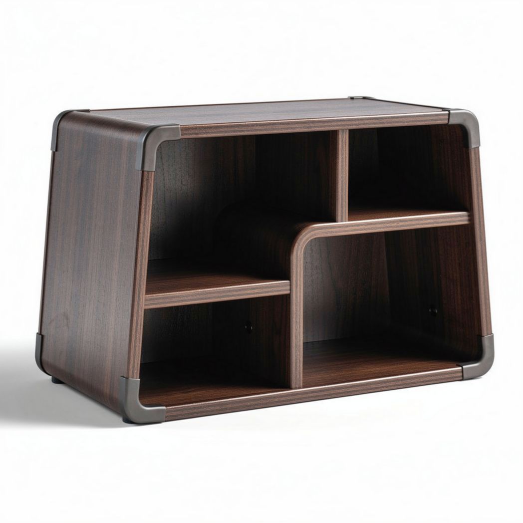 Mobilier de rangement en bois foncé pour salon dimensions 80 x 40 x 45cm