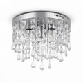 Plafonnier en cristal transparent de 30 x 30 x 10 cm pour décoration intérieure