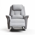 Fauteuil inclinable en tissu gris avec repose-pieds intégré dimensions 85 x 80 x 100cm