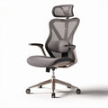 Chaise de bureau ergonomique en maille grise dimensions 50 x 50 x 120 cm